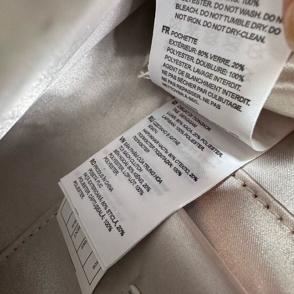 Aldo Women’s Silver Plated Sparkle Mini Chain Shoulder Bag - Picture 8 of 8